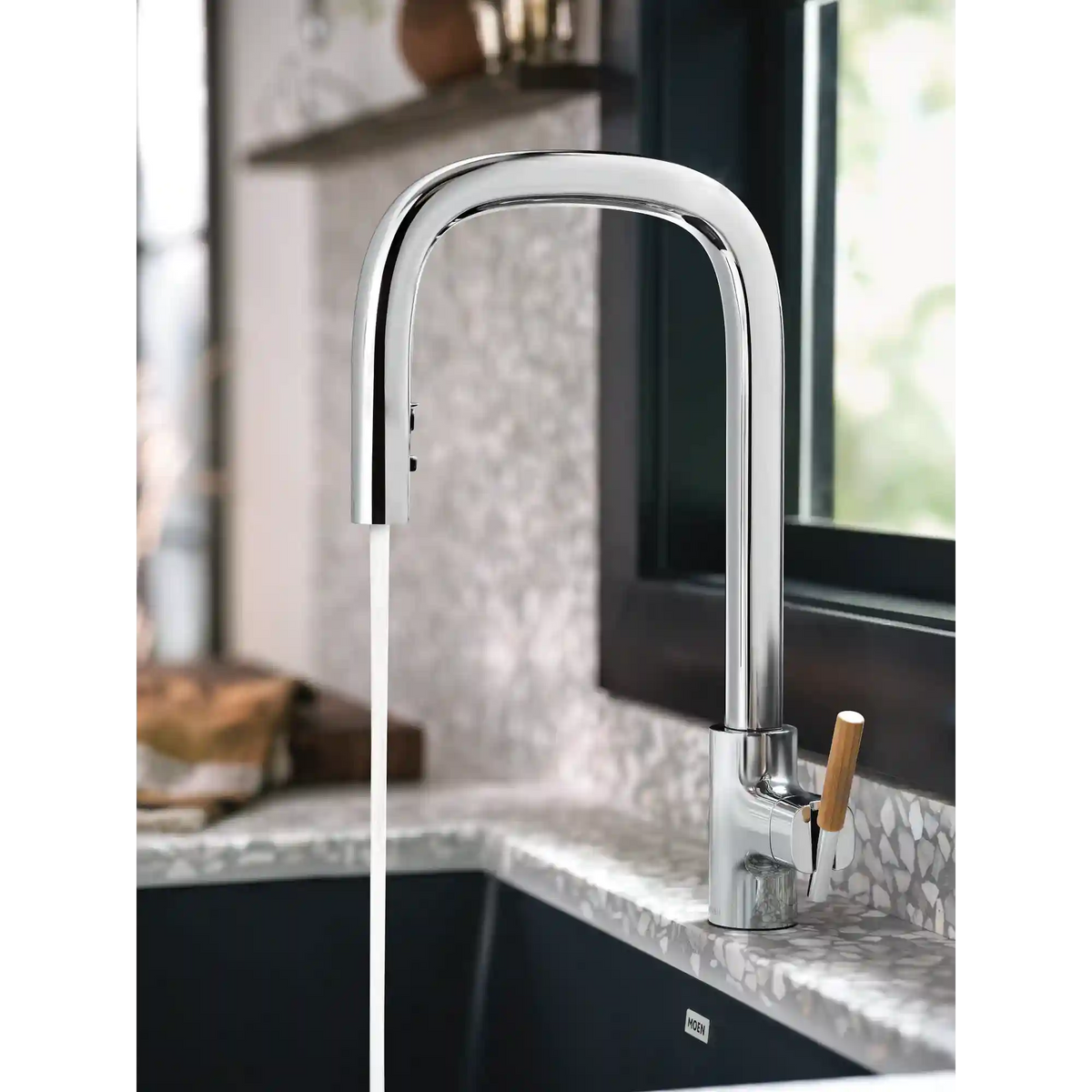 Tenon One-Handle High Arc Pulldown Kitchen Faucet