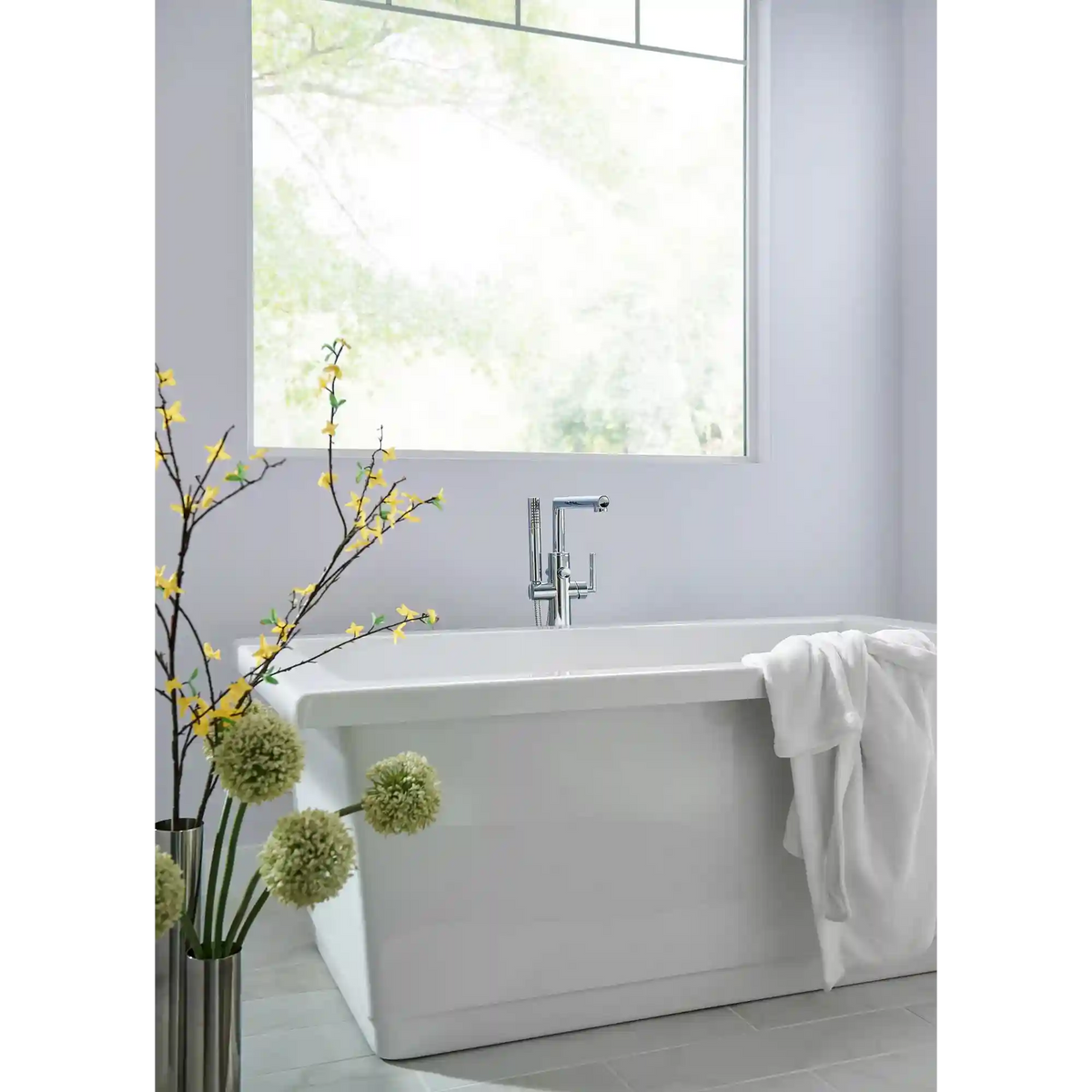 Arris One-Handle Tub Filler Including Handheld Shower