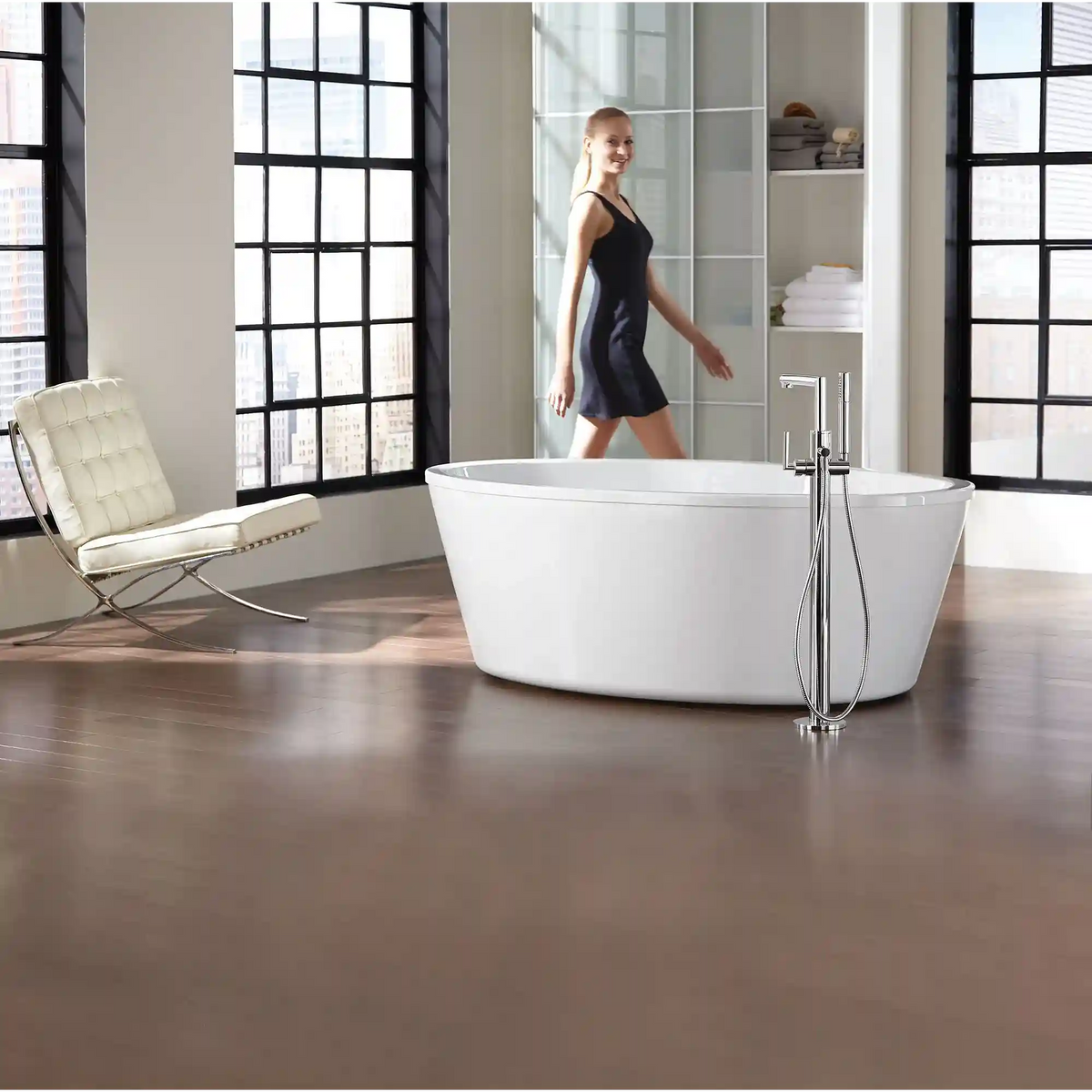 Arris One-Handle Tub Filler Including Handheld Shower