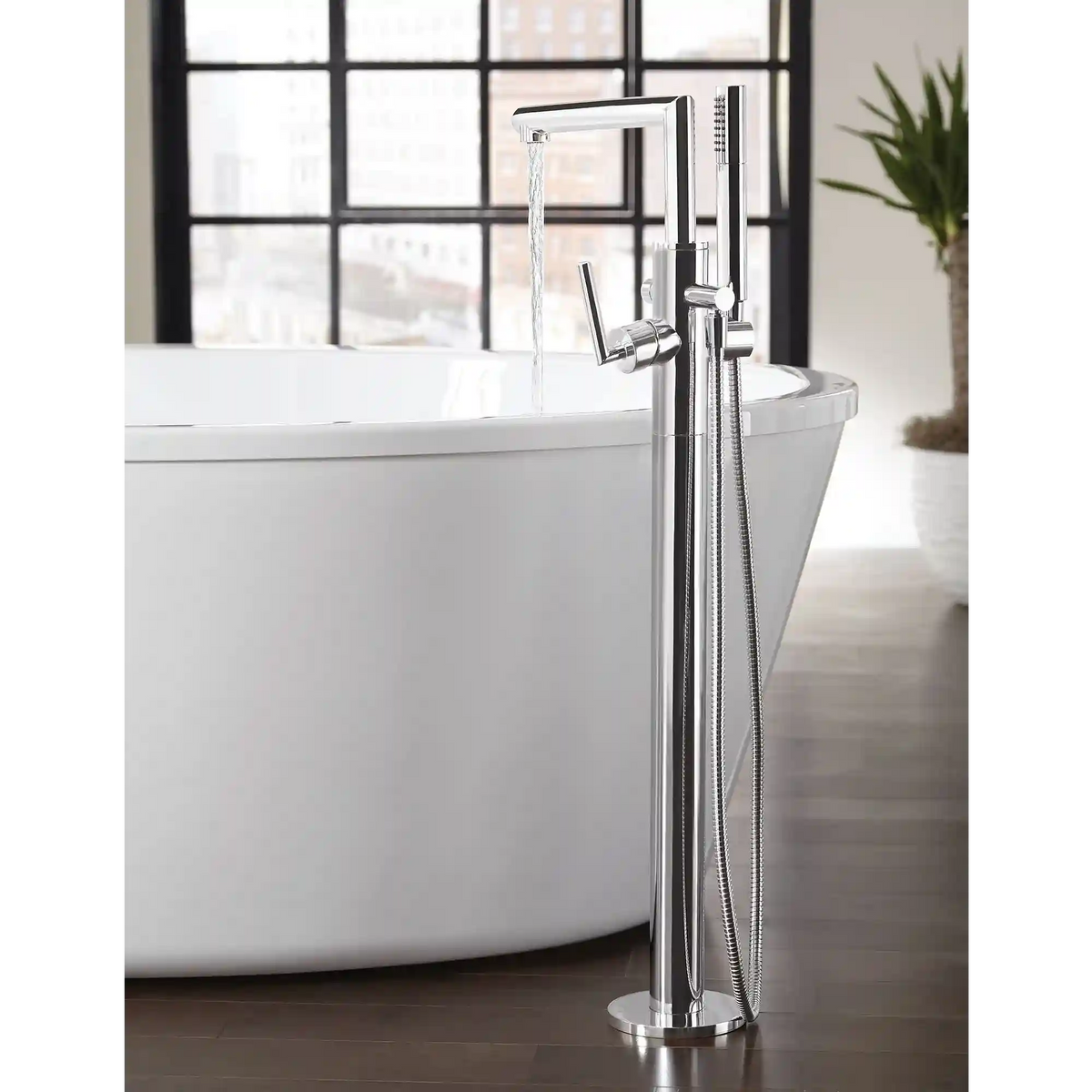 Arris One-Handle Tub Filler Including Handheld Shower