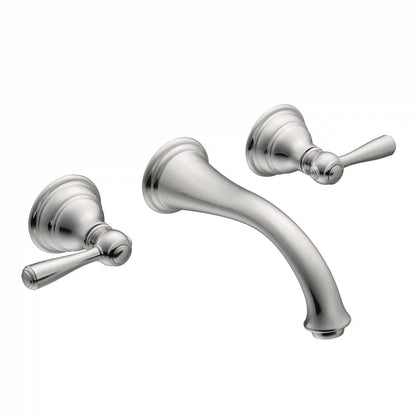 Kingsley Two-Handle Low Arc Wall Mount Bathroom Faucet