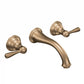 Kingsley Two-Handle Low Arc Wall Mount Bathroom Faucet