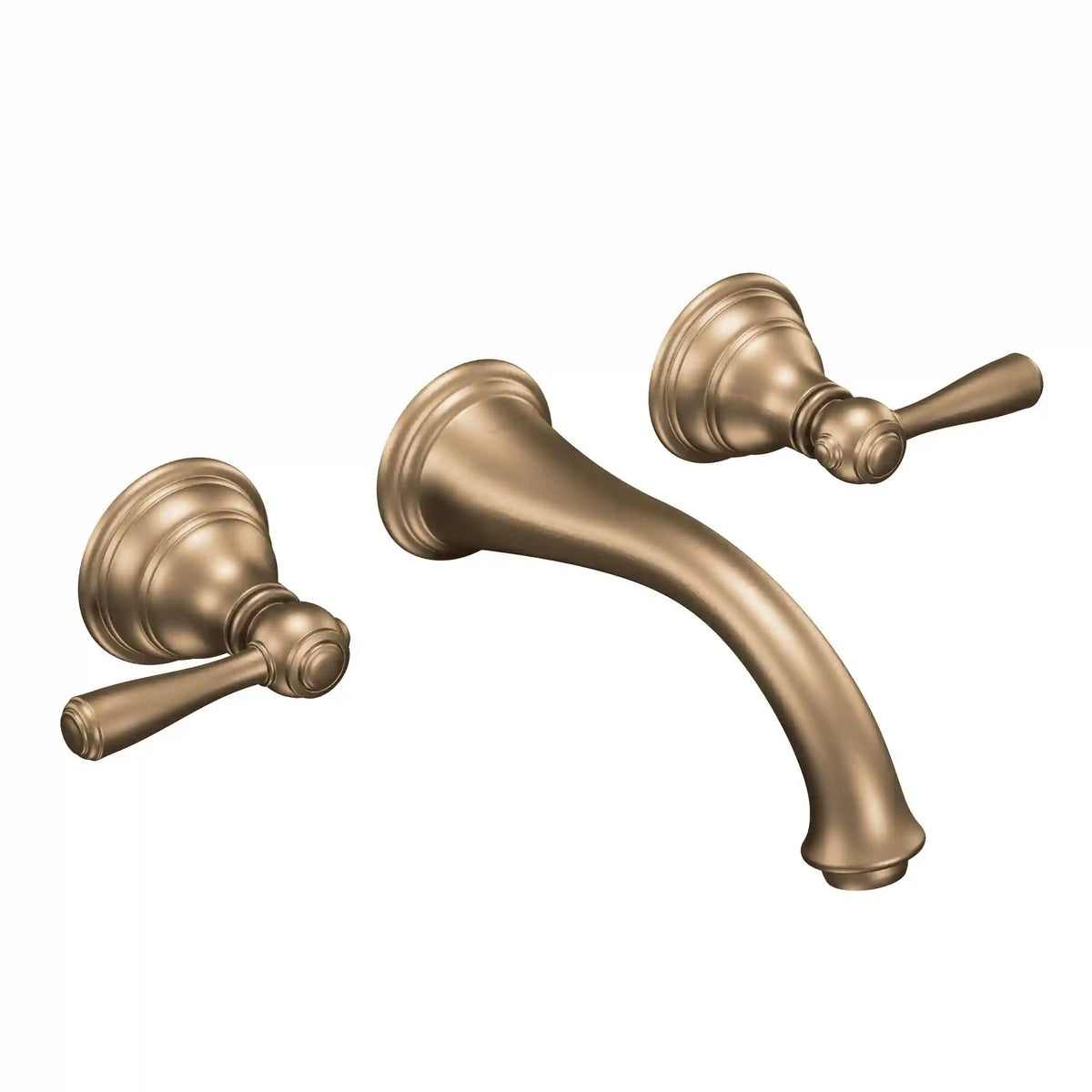 Kingsley Two-Handle Low Arc Wall Mount Bathroom Faucet