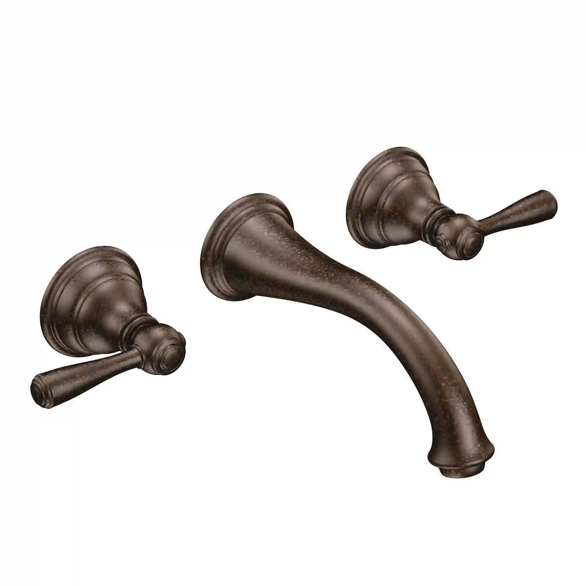 Kingsley Two-Handle Low Arc Wall Mount Bathroom Faucet