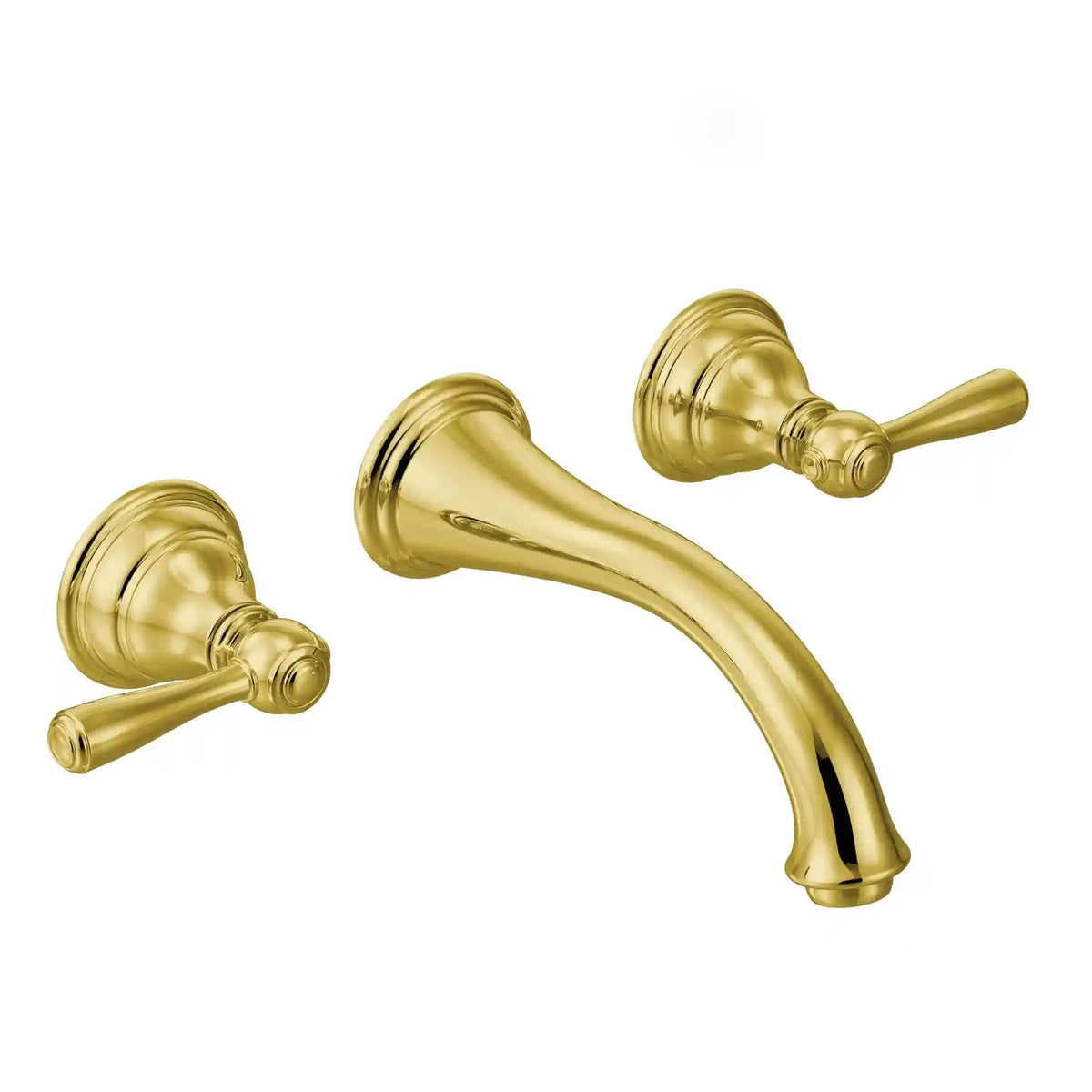 Kingsley Two-Handle Low Arc Wall Mount Bathroom Faucet