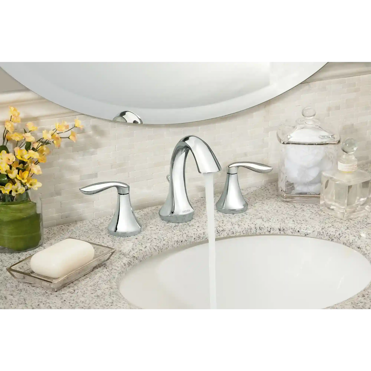 Eva Two-Handle High Arc Bathroom Faucet