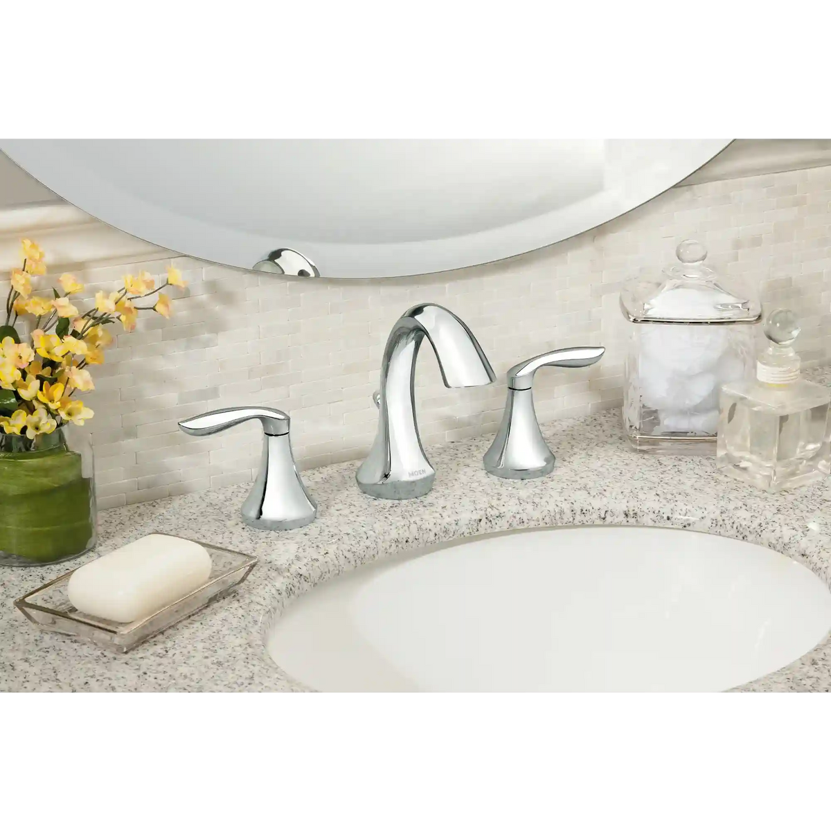 Eva Two-Handle High Arc Bathroom Faucet