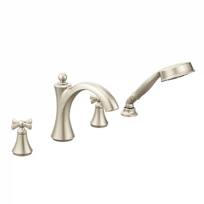Wynford Two-Handle Diverter Roman Tub Faucet Including Handheld Shower