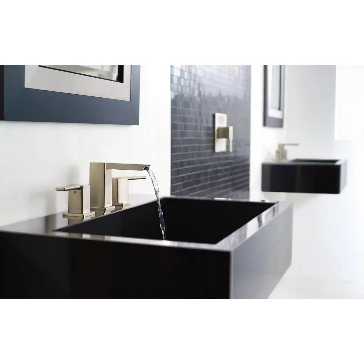 90 Degree Two-Handle Low Arc Bathroom Faucet