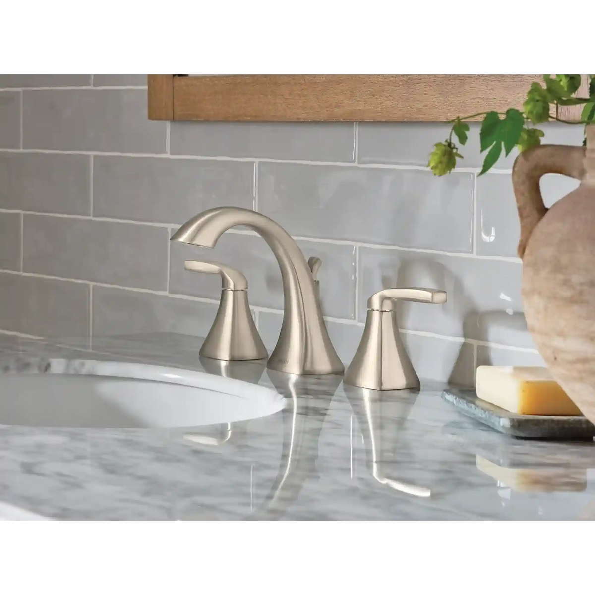 Voss Two-Handle High Arc Bathroom Faucet