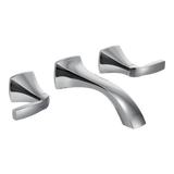 Voss Two-Handle Wall Mount Bathroom Faucet