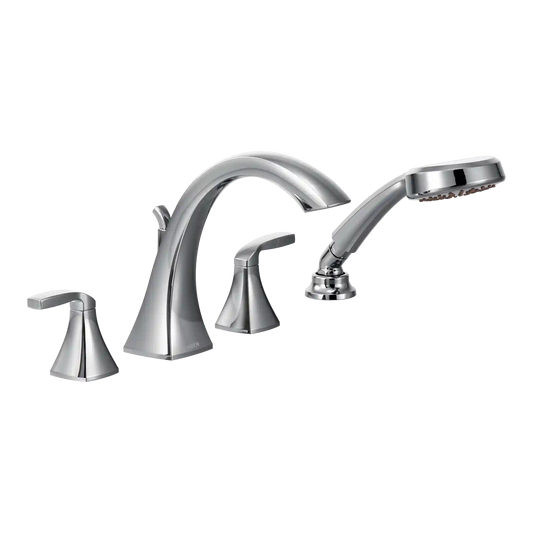 Voss Two-Handle High Arc Roman Tub Faucet Includes Hand Shower