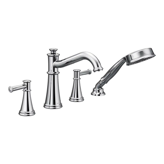 Belfield Two-Handle Diverter Roman Tub Faucet Includes Hand Shower