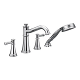 Belfield Two-Handle Diverter Roman Tub Faucet Includes Hand Shower