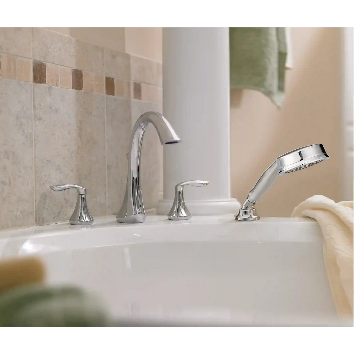 Eva Two-Handle High Arc Roman Tub Faucet
