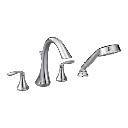 Eva Two-Handle High Arc Roman Tub Faucet Including Handheld Shower