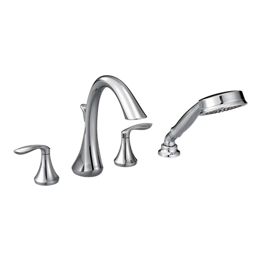 Eva Two-Handle High Arc Roman Tub Faucet Including Handheld Shower