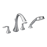 Eva Two-Handle High Arc Roman Tub Faucet Including Handheld Shower