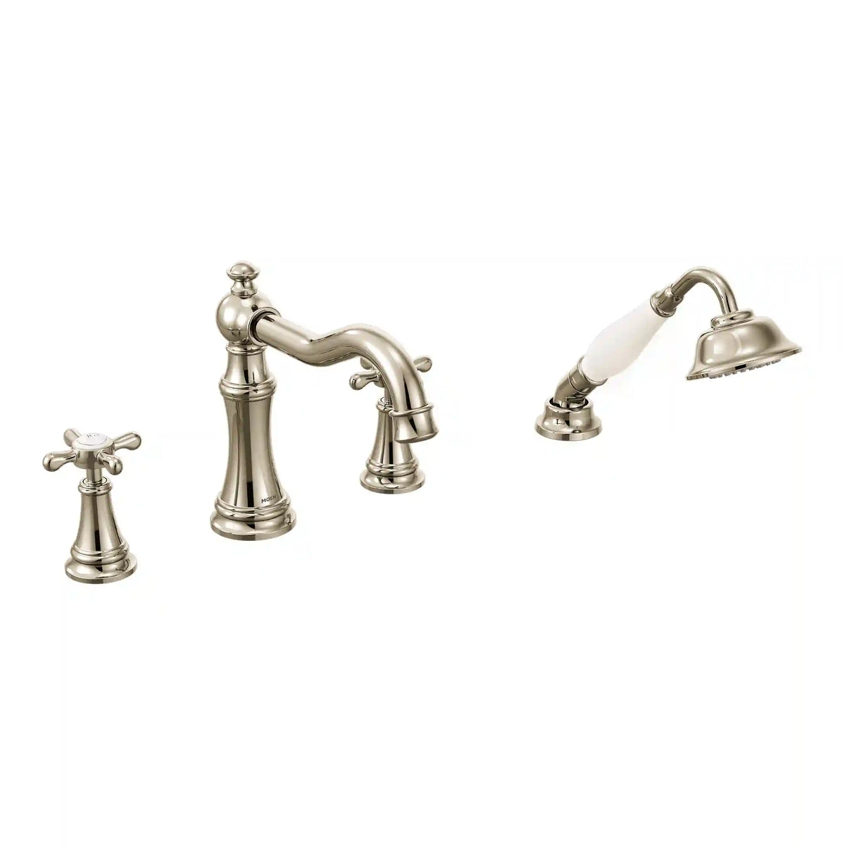 Weymouth Two-Handle Diverter Roman Tub Faucet Including Handheld Shower