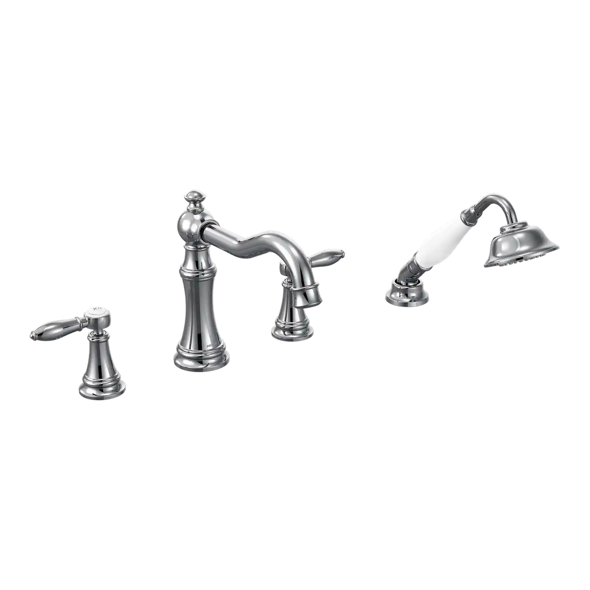 Weymouth Two-Handle Diverter Roman Tub Faucet Including Handheld Shower
