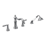Weymouth Two-Handle Diverter Roman Tub Faucet Including Handheld Shower
