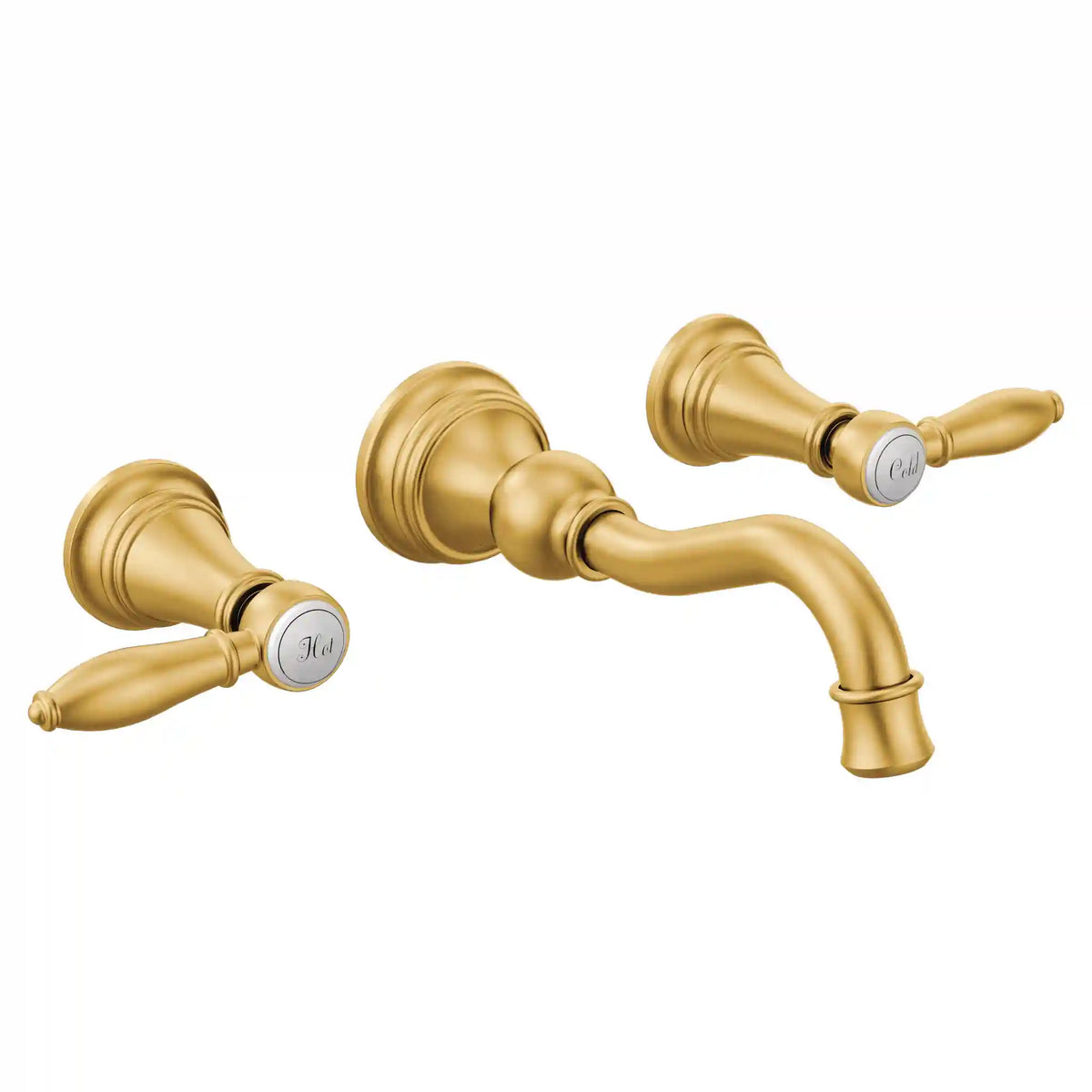 Weymouth Two-Handle High Arc Wall Mount Bathroom Faucet