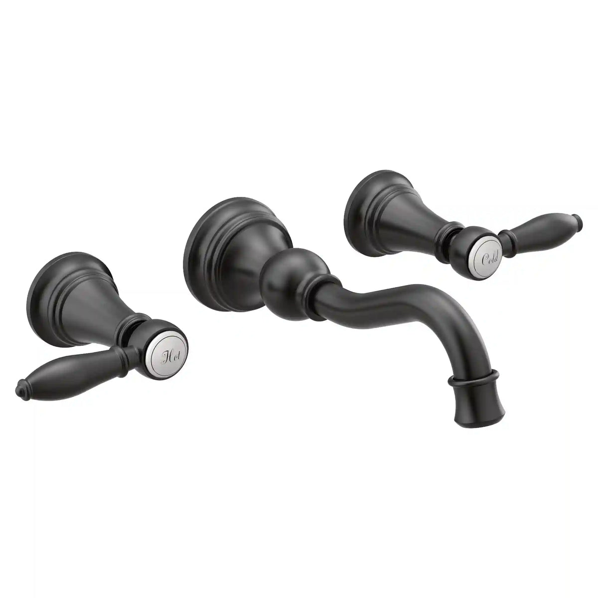 Weymouth Two-Handle High Arc Wall Mount Bathroom Faucet