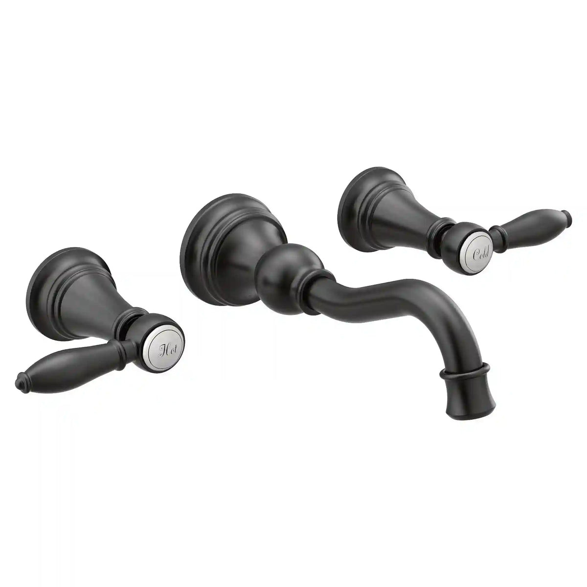 Weymouth Two-Handle High Arc Wall Mount Bathroom Faucet