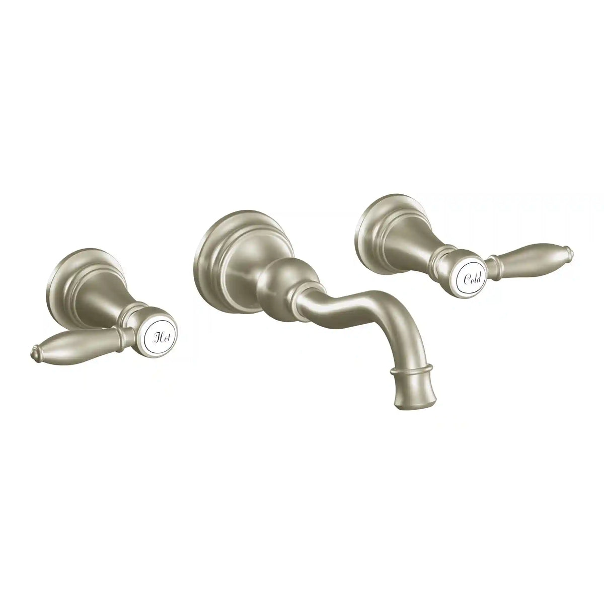 Weymouth Two-Handle High Arc Wall Mount Bathroom Faucet