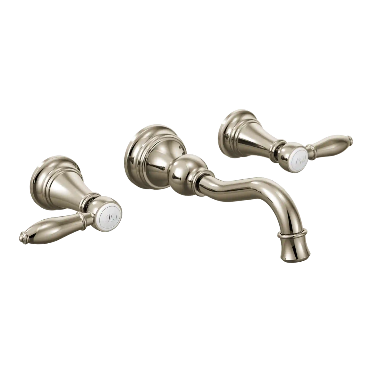 Weymouth Two-Handle High Arc Wall Mount Bathroom Faucet