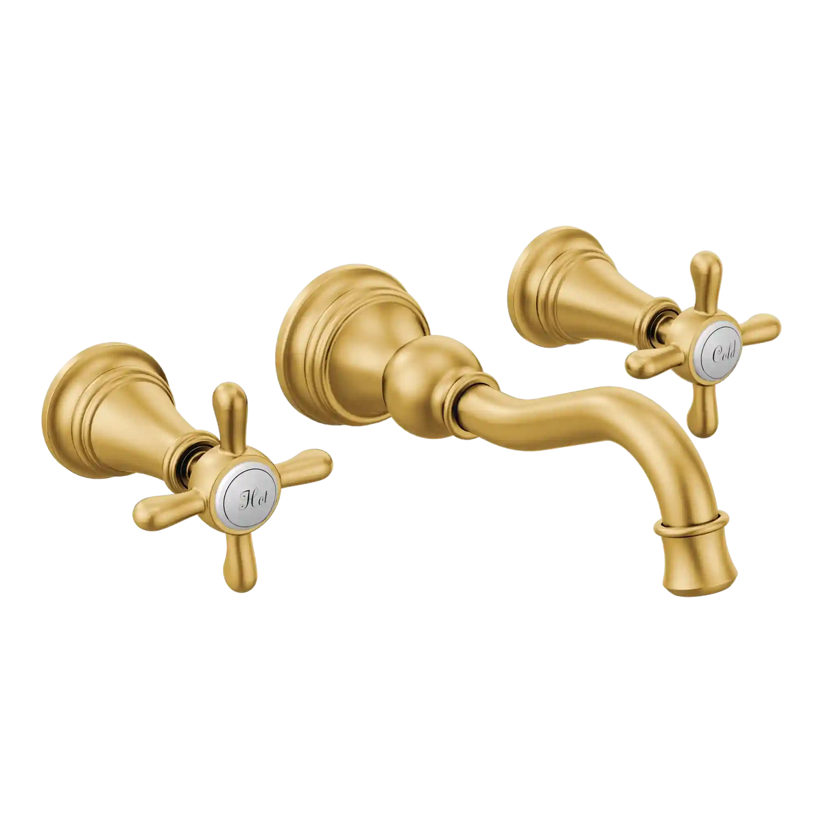 Weymouth Two-Handle High Arc Wall Mount Bathroom Faucet