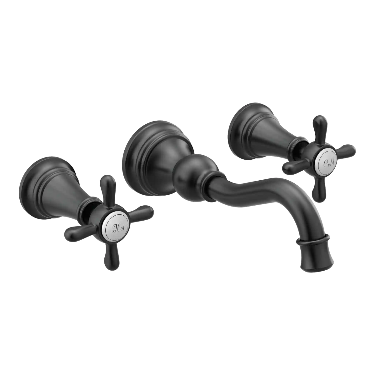 Weymouth Two-Handle High Arc Wall Mount Bathroom Faucet