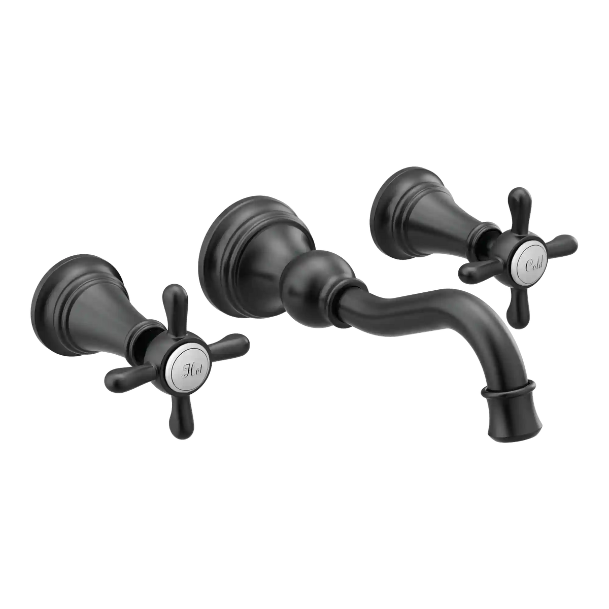 Weymouth Two-Handle High Arc Wall Mount Bathroom Faucet