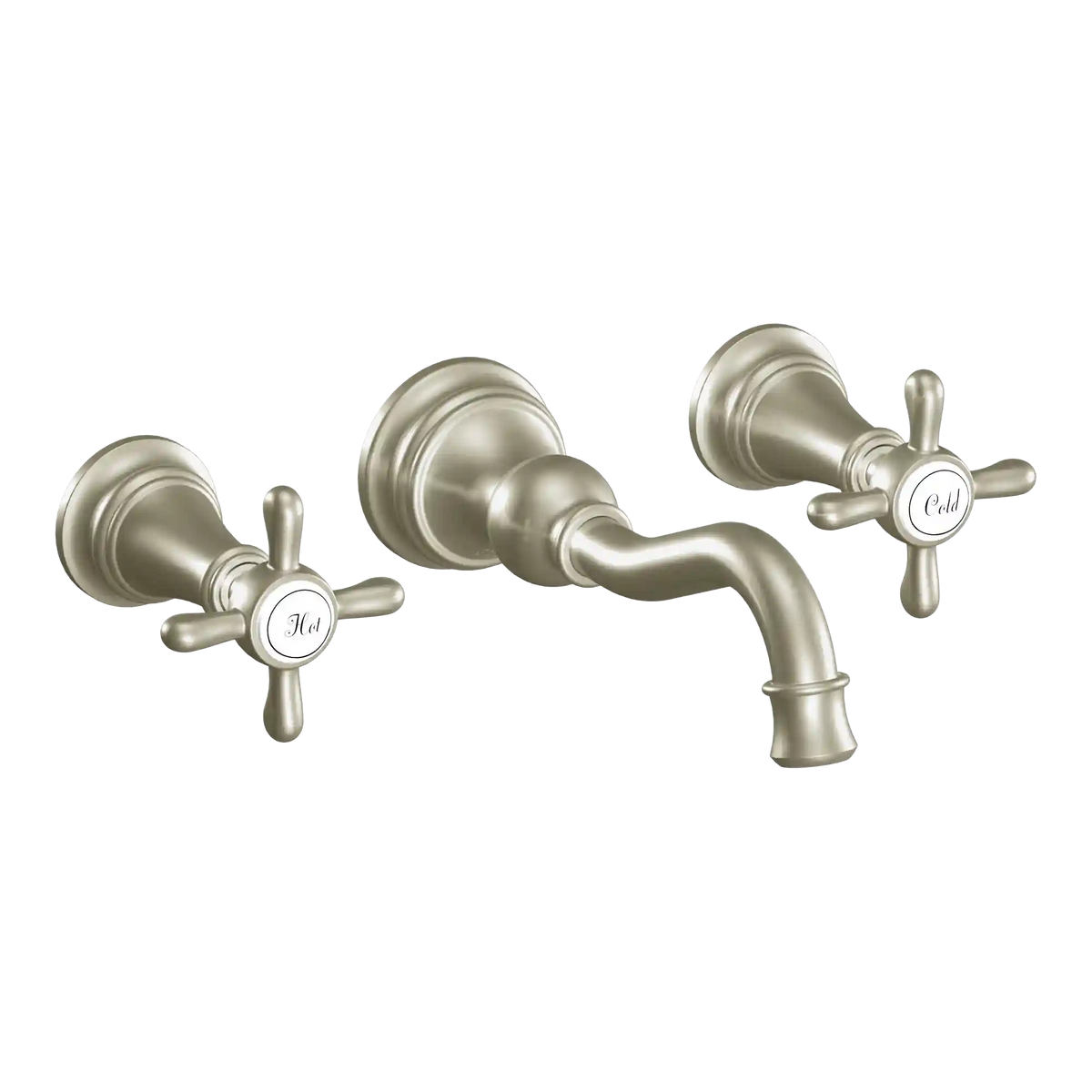 Weymouth Two-Handle High Arc Wall Mount Bathroom Faucet