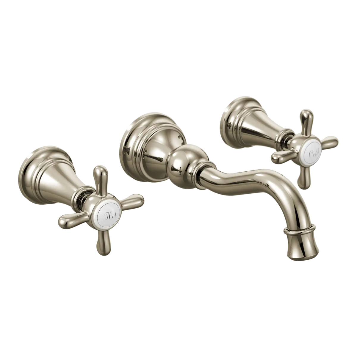 Weymouth Two-Handle High Arc Wall Mount Bathroom Faucet