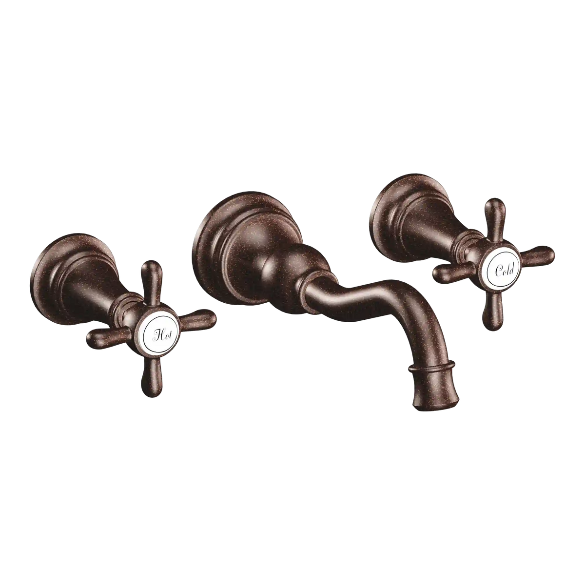 Weymouth Two-Handle High Arc Wall Mount Bathroom Faucet