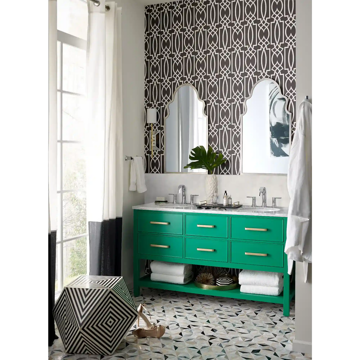 Doux Two-Handle High Arc Bathroom Faucet