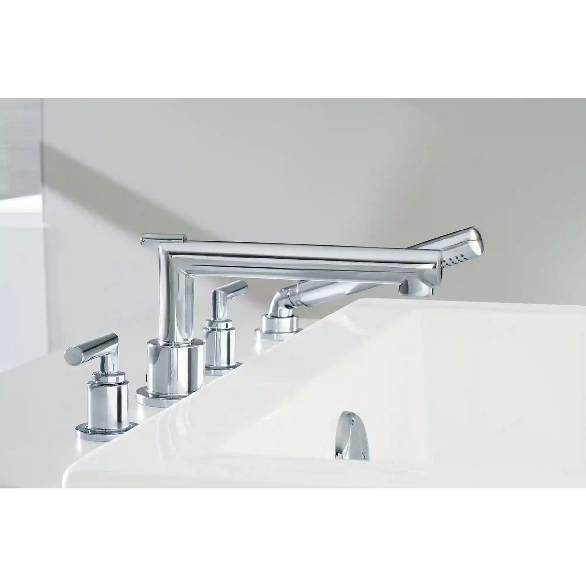 Arris Two-Handle Diverter Roman Tub Faucet Including Handheld Shower