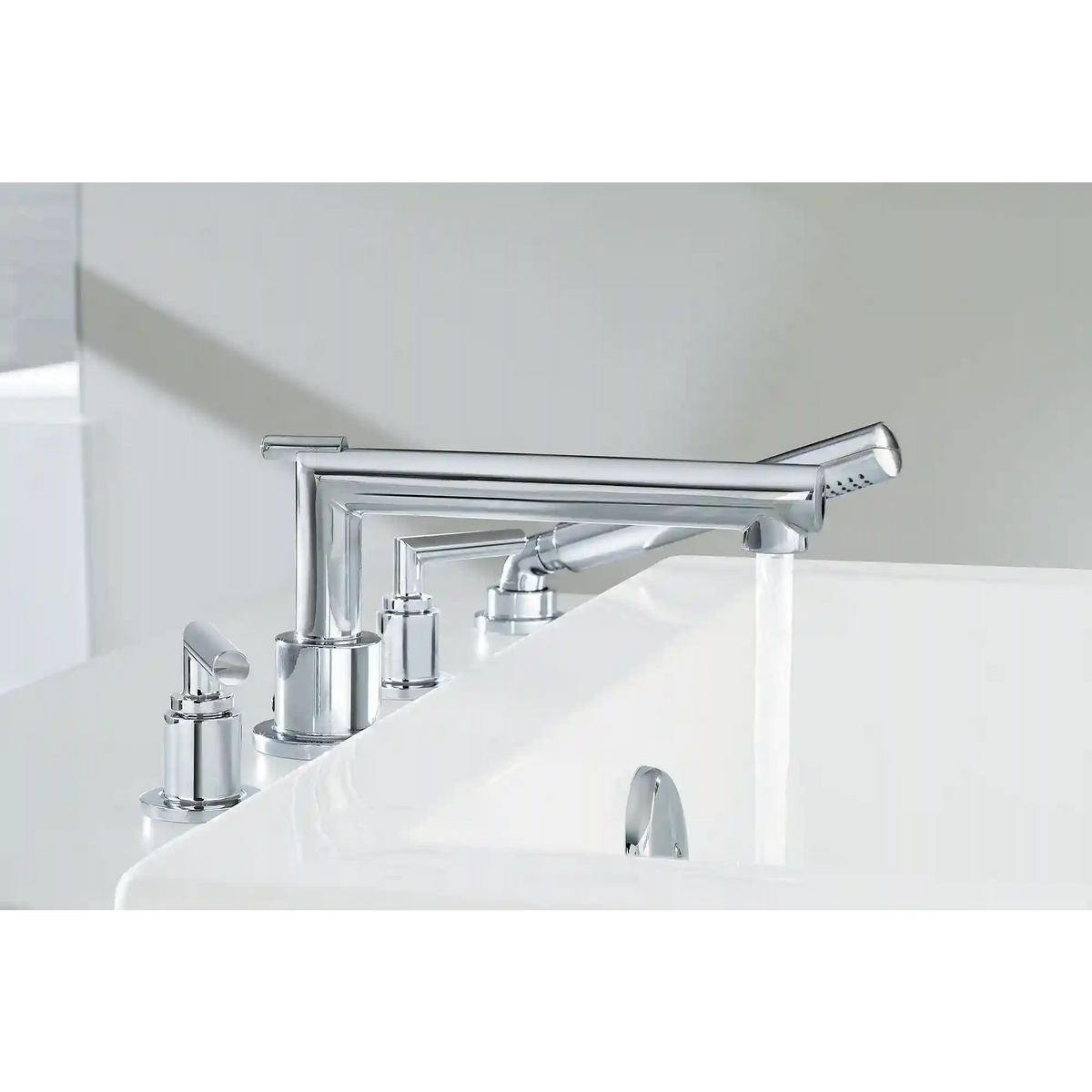Arris Two-Handle Diverter Roman Tub Faucet Including Handheld Shower