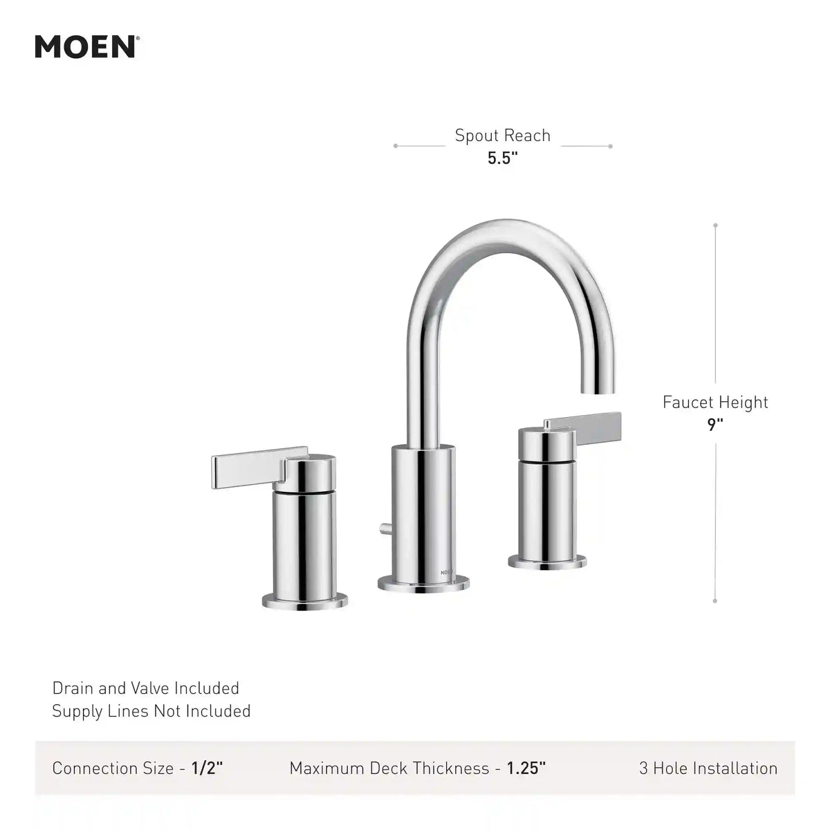 Cia Two-Handle High Arc Bathroom Faucet