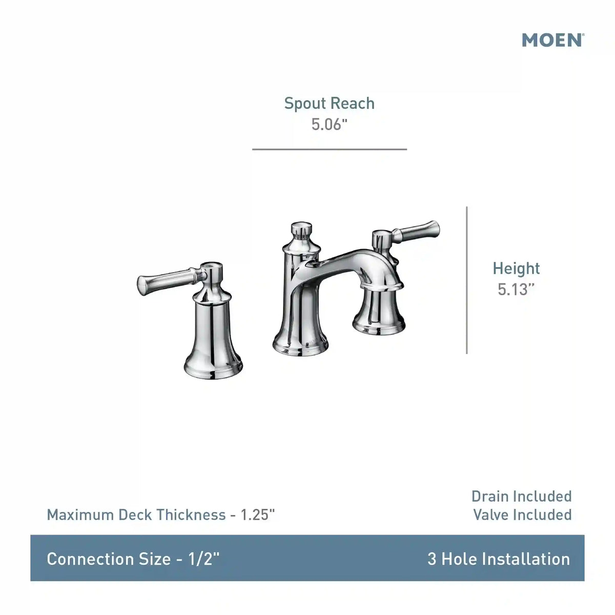 Dartmoor Two-Handle High Arc Bathroom Faucet