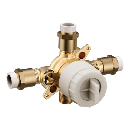 M-Core 4 Port 1/2" CPVC with CC/IPS Tub Outlet Connection Includes Stops