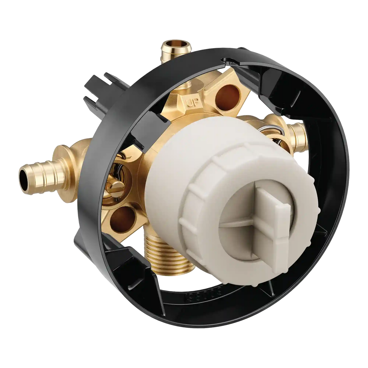 M-Core 4 Port 1/2" Crimp Ring Pex with CC/IPS Tub Connection Includes Stops