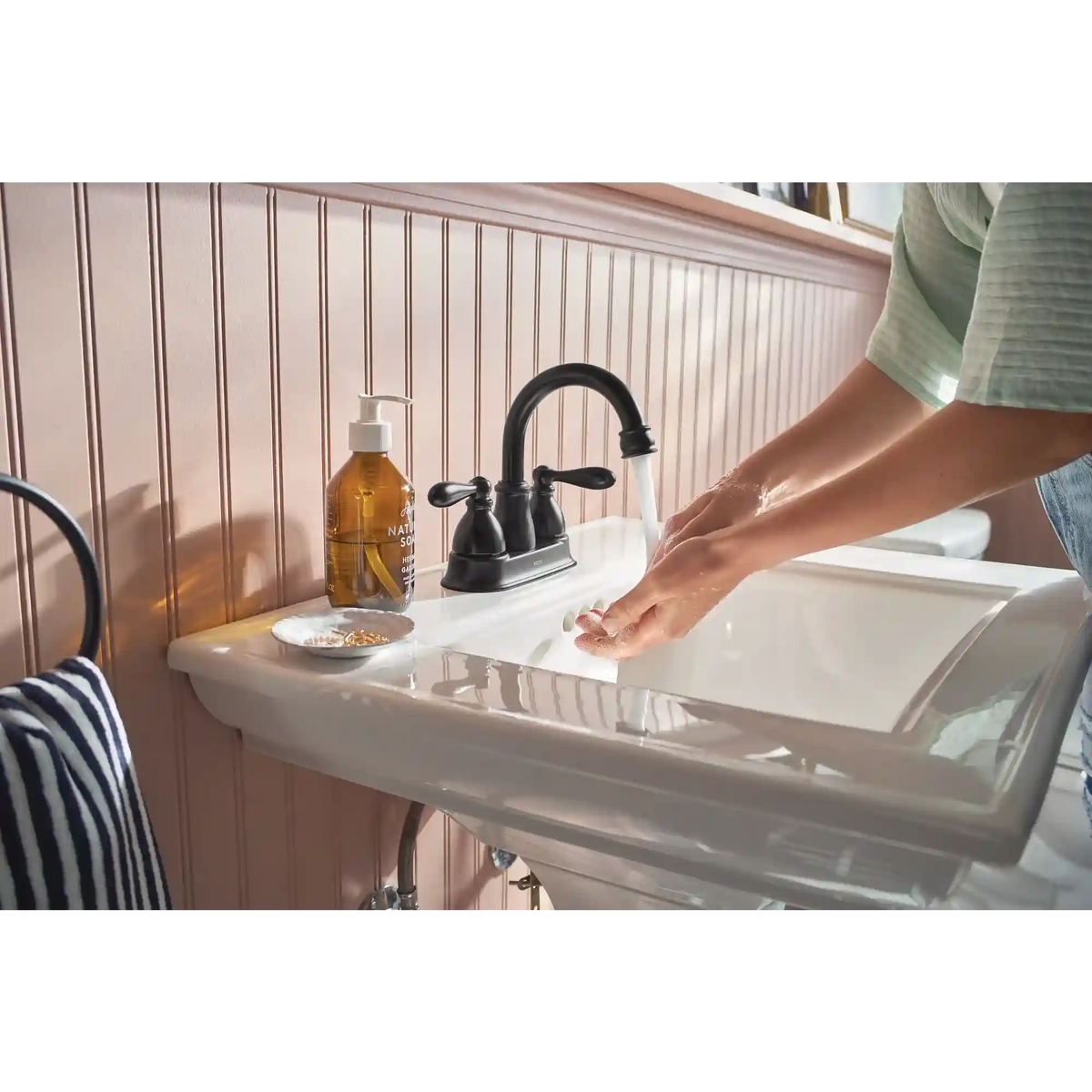 Caldwell Two-Handle High Arc Bathroom Faucet