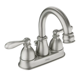 Caldwell Chrome two-handle high arc bathroom faucet