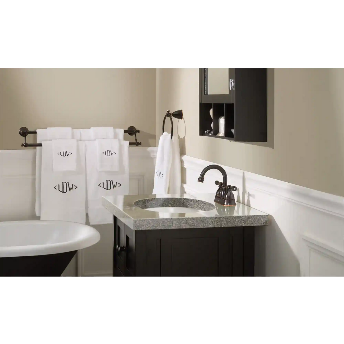 Caldwell Two-Handle High Arc Bathroom Faucet