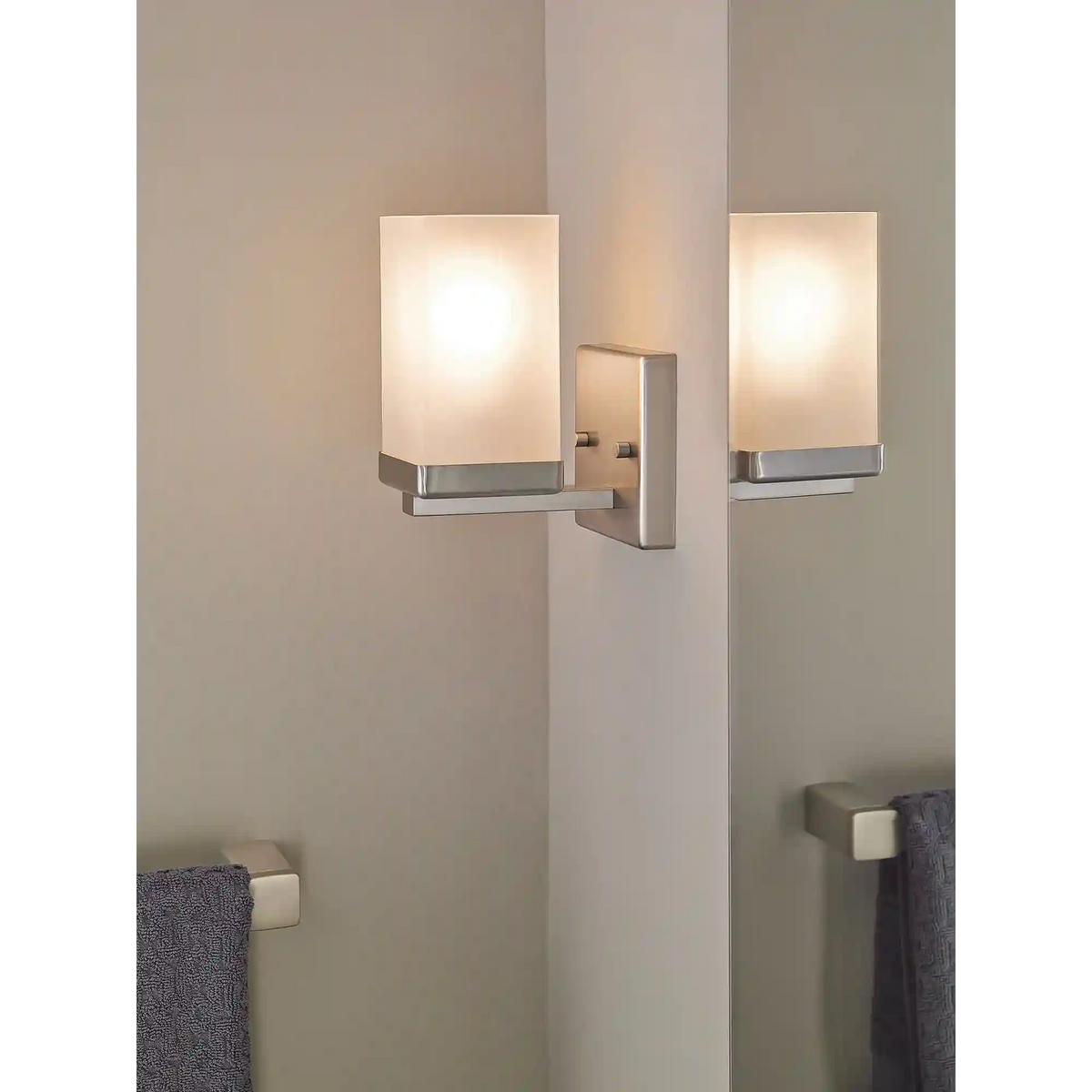 90 Degree One Globe Bath Light