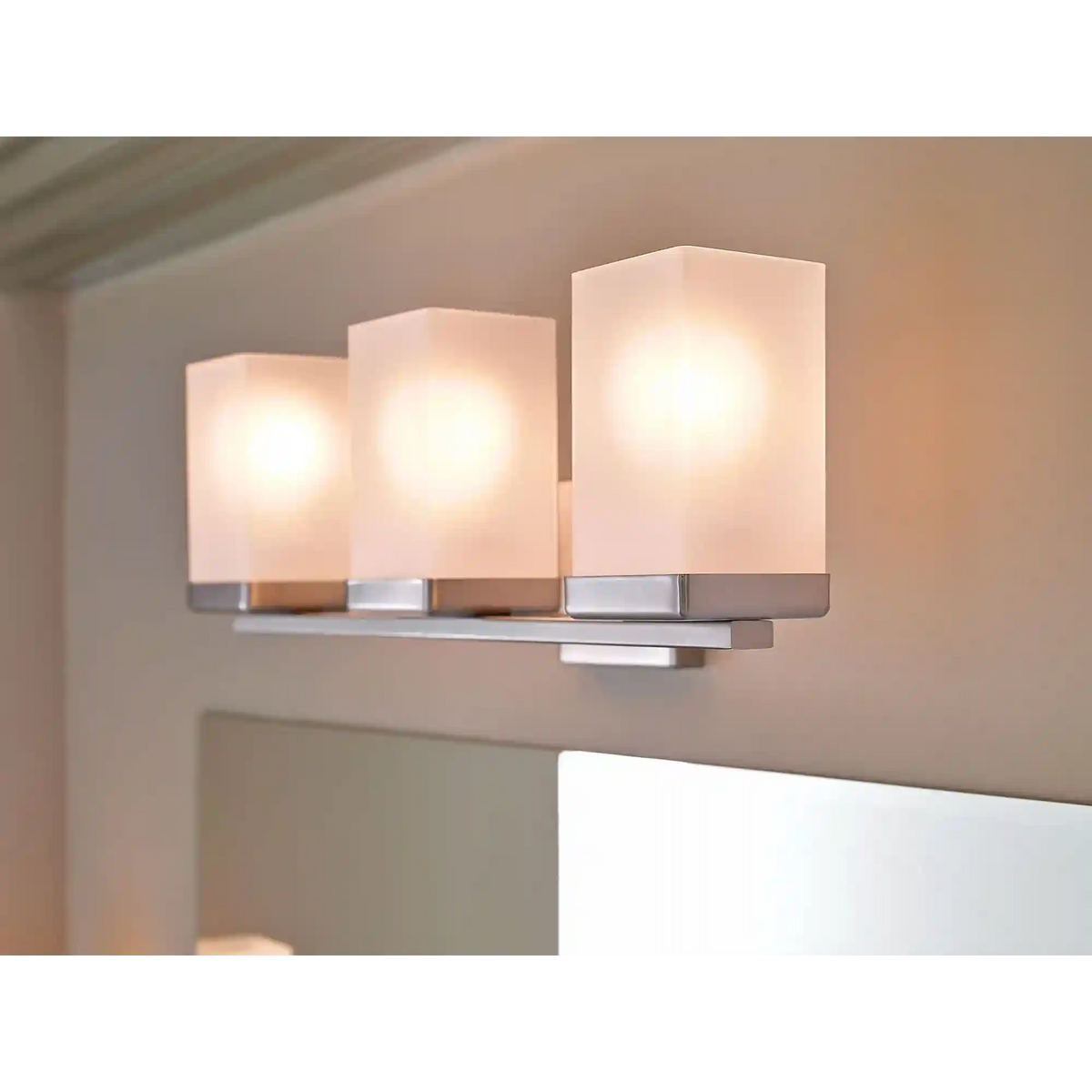 90 Degree Three Globe Bath Light